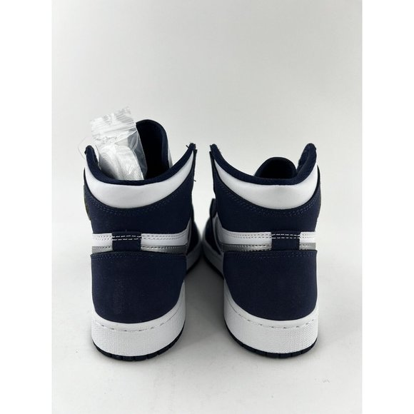 Nike Air Jordan 1 Retro High CO.JP Midnight Navy Youth Size 3.5Y Sneakers Silver - Picture 7 of 12